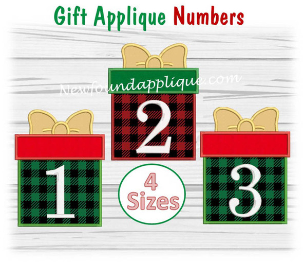 Gift Applique Number Set