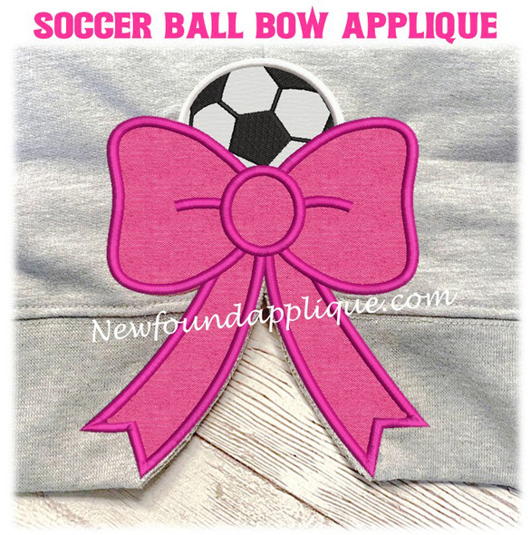 Soccer Bow Applique