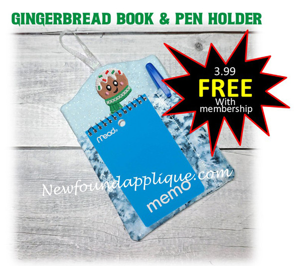 Gingerbread Note Book & Pen Holder