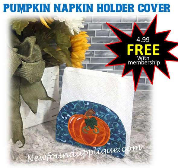 Pumpkin Napkin Holder Cover