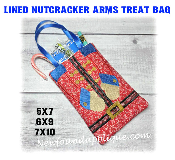 Nutcracker Arms Lined Treat Bag