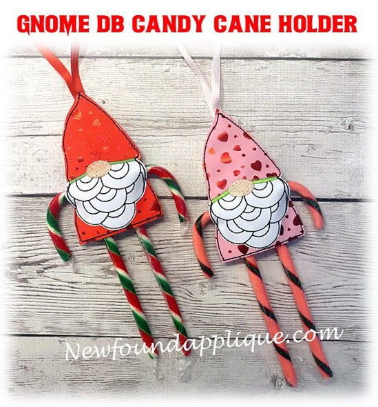 Gnome Double Candy Cane Holder