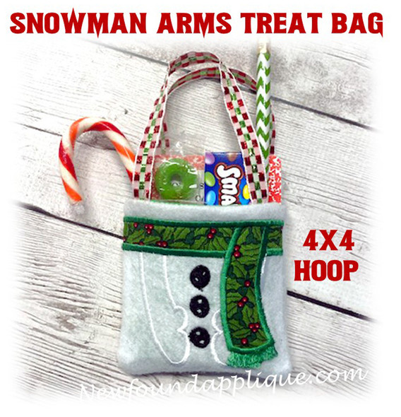 Snowman Arm Treat Bag 4x4