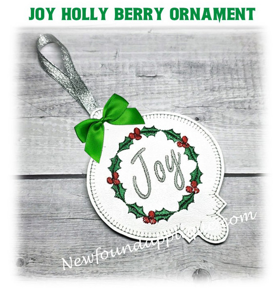 Joy Holly Berry Ornament