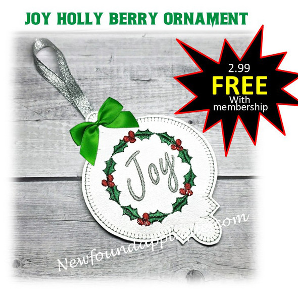 Joy Holly Berry Ornament