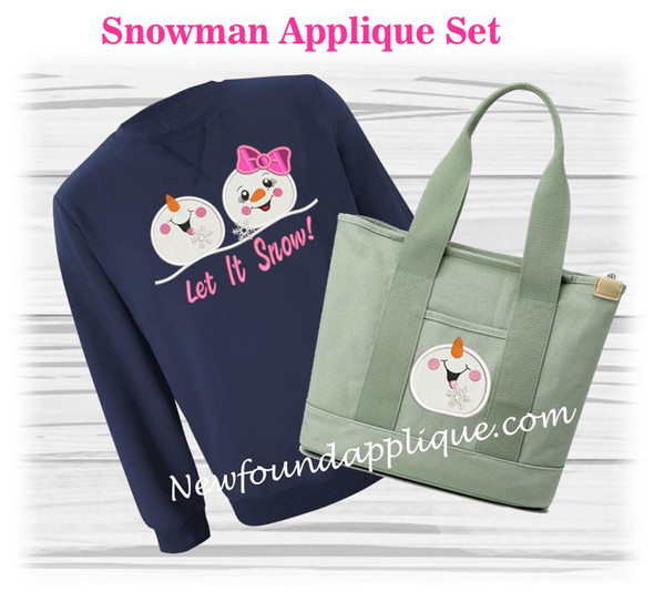 Snowman Applique Set