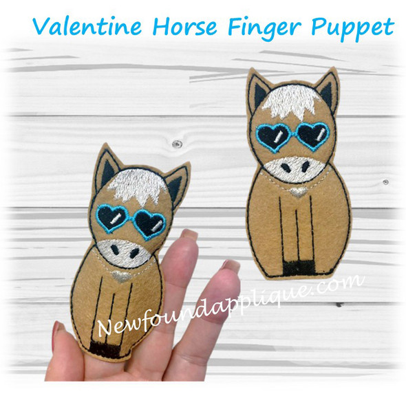 Horse Valentine Finger Puppet