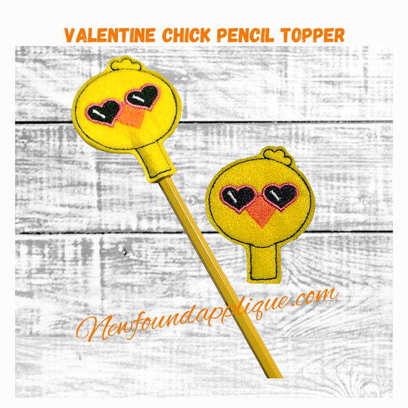 Valentine's Chick Pencil Topper