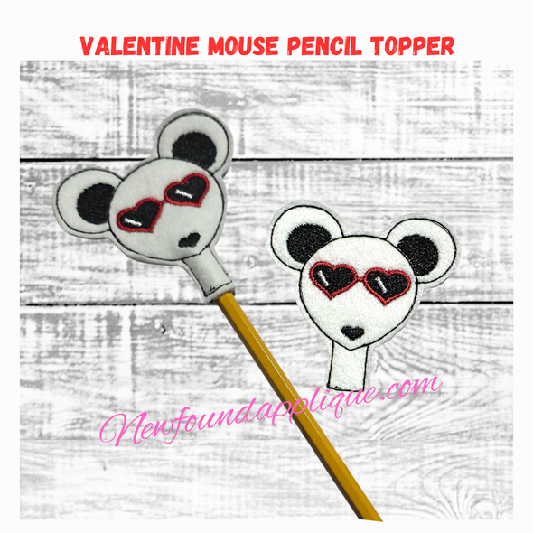 Valentine's Mouse Pencil Topper