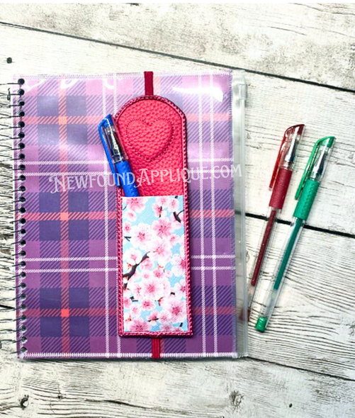 Puffy Heart Pen Pocket