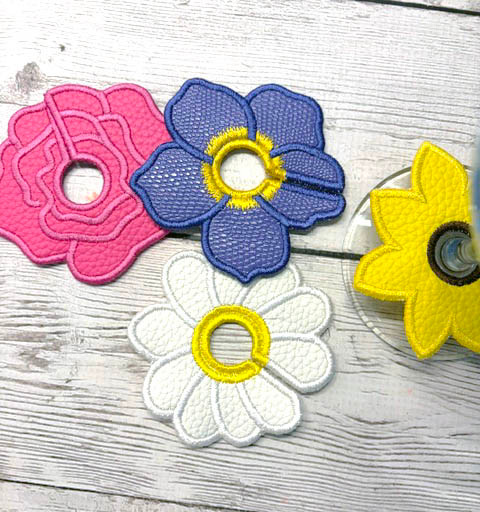 Flower Wine Glass Marker Set