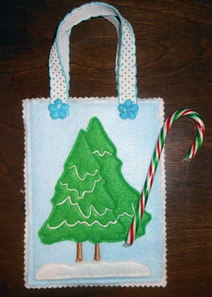 Christmas Tree Gift Bag In the Hoop Design