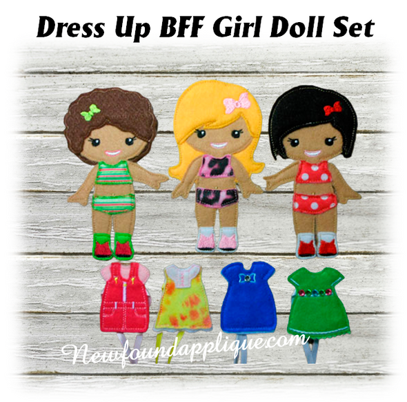 IN The Hoop Felt Dress Up BFF Dolls