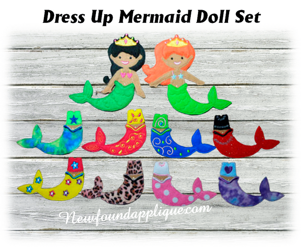 In the Hoop Felt Dress Up Mermaid Dolls