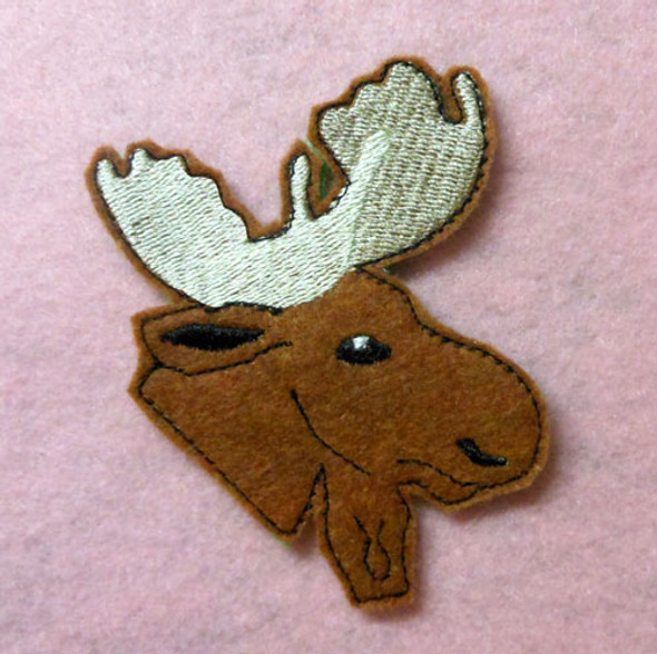 In The Hoop Moose Feltie Embroidery Machine Design