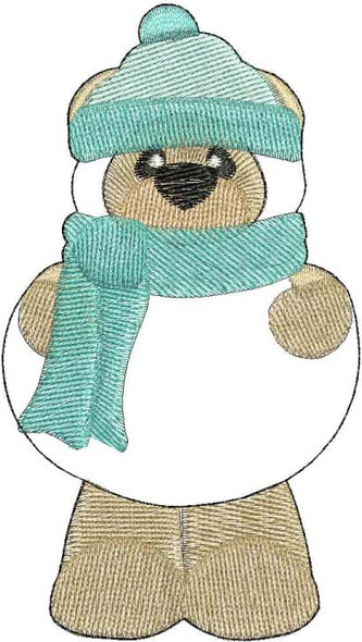 In The Hoop Christmas Bear Snowman Ornament Embroidery Machine Design In The Hoop Christmas Bear Snowman Ornament Embroidery Machine Design