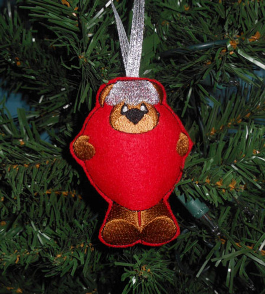 Christmas Tree Bear ornament Embroidery Machine Design Christmas Tree Bear ornament Embroidery Machine Design