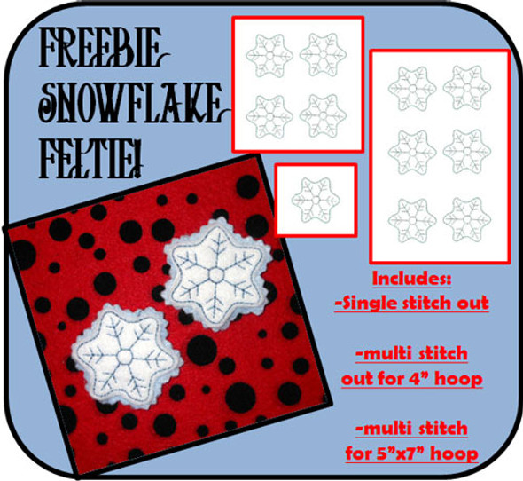 In The Hoop Snowflake Feltie