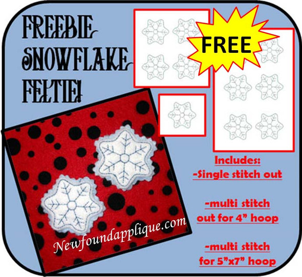 In The Hoop Snowflake Feltie