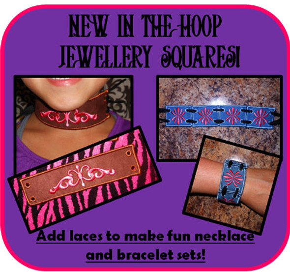 IN The Hoop Jewellery Squares Embroidery Machine Designs