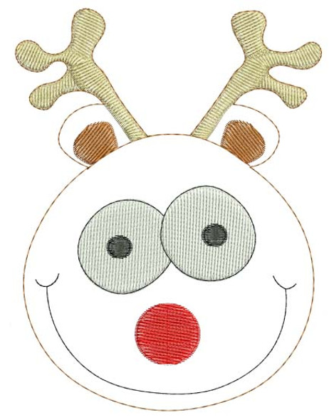 In The Hoop Rudolph Reindeer Christmas Ornament Embroidery Machine Design In The Hoop Rudolph Reindeer Christmas Ornament Embroidery Machine Design