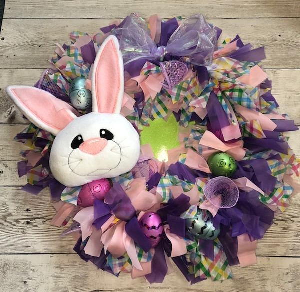 In The Hoop Bunny Wreath Pieces FULL SET Embroidery Machine Design Newfound Applique