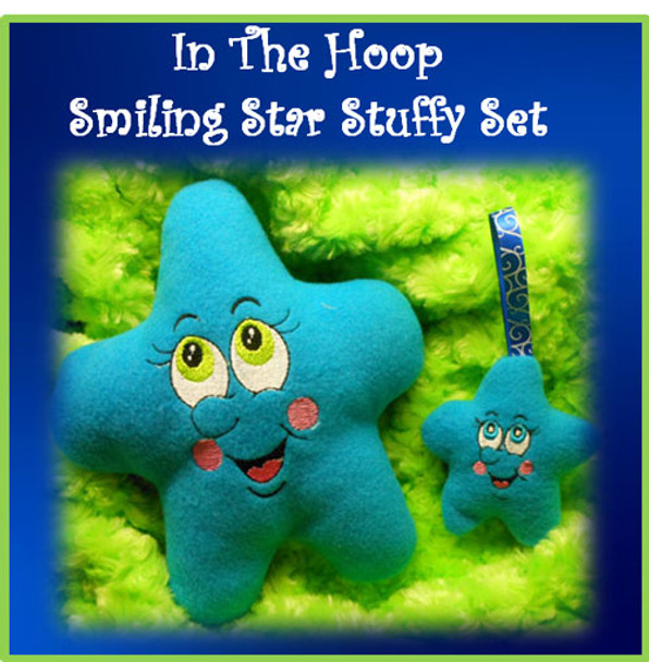 In The Hoop Smiling Star Stuffie Embroidery Machine Design