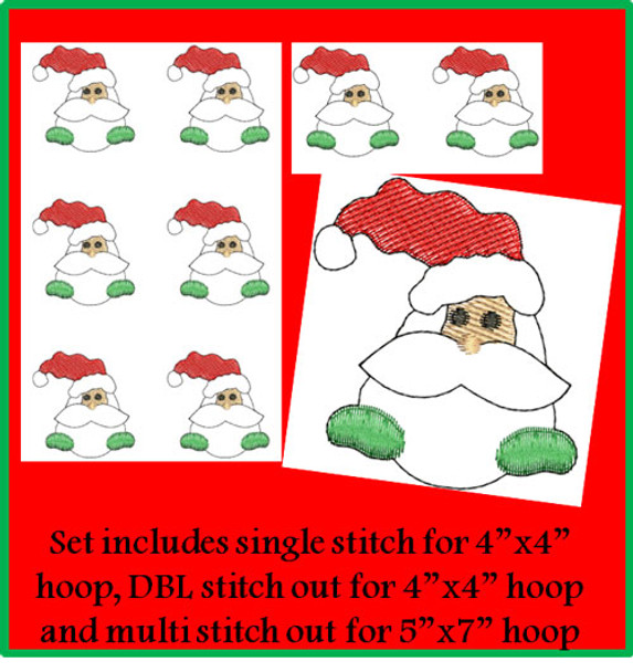 In the Hoop Santa Felt Piece Embroidery Machine Design In the Hoop Santa Felt Piece Embroidery Machine Design