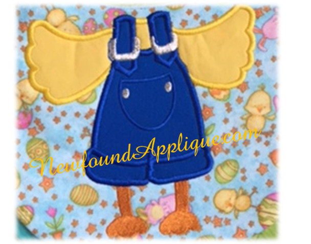 Chick Body Applique Embroidery Machine Design For 5"x7 hoops