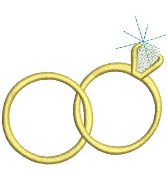 Special order Wedding Ring EMbroidery Machine Design 4"x4" hoop