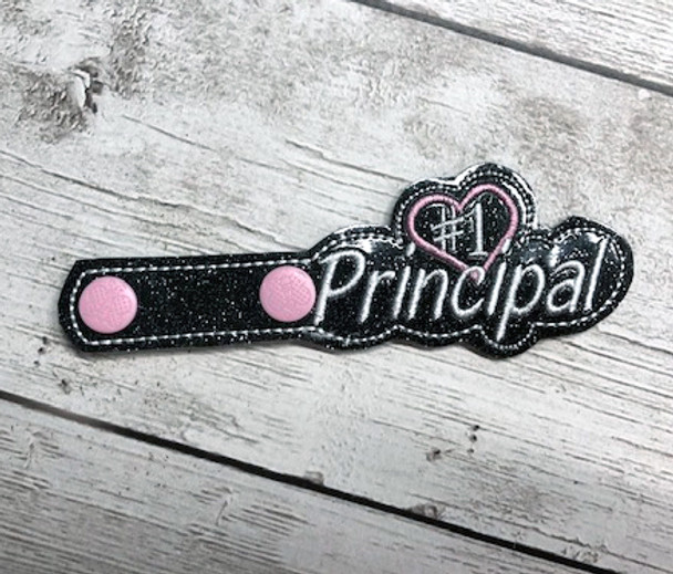 In The Hoop #1 Principal Key Fob Embroidery Machine Design
