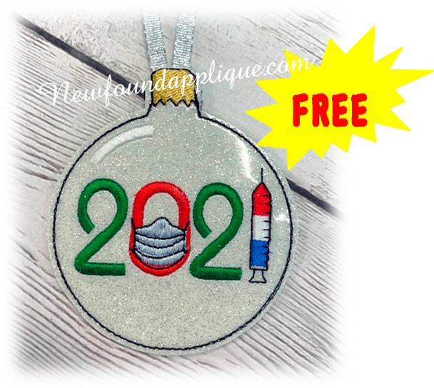 In the Hoop FREE 2021 Ornament Design