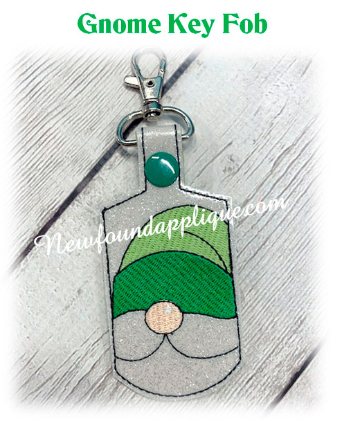 In The Hoop Gnome Key Fob Freebie Embroidery Machine Design