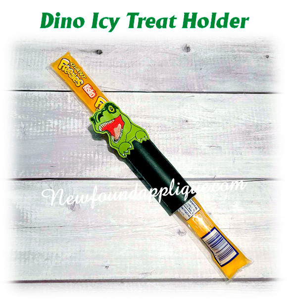 In The Hoop Dino Icy Treat Holder Embroidery Machine Design