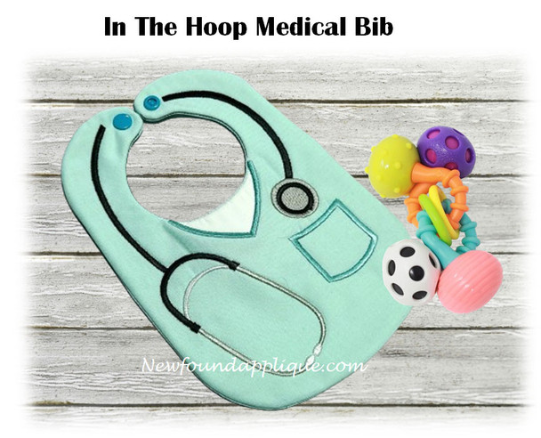 In The Hoop Medical Bib Embroidery Machine Design Set