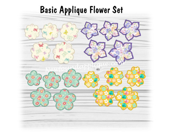 Basic Applique Flower Set Basic Applique Flower Set