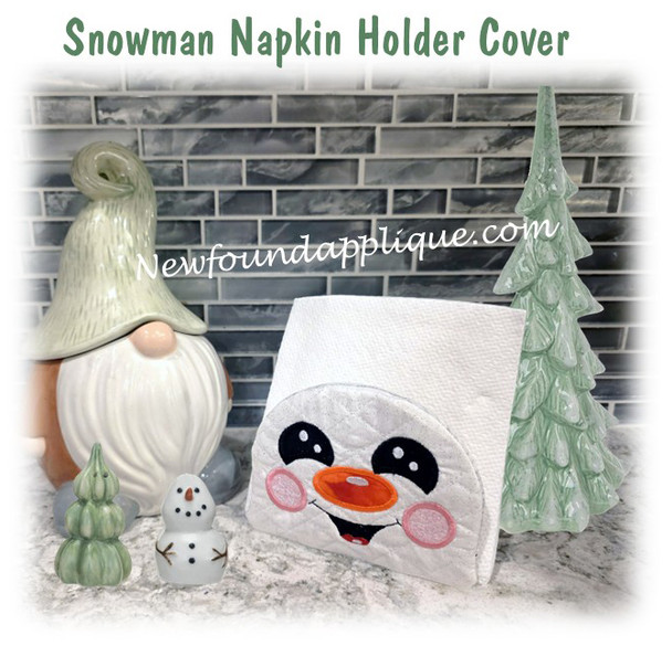 Snowman Napkin Holder Cover