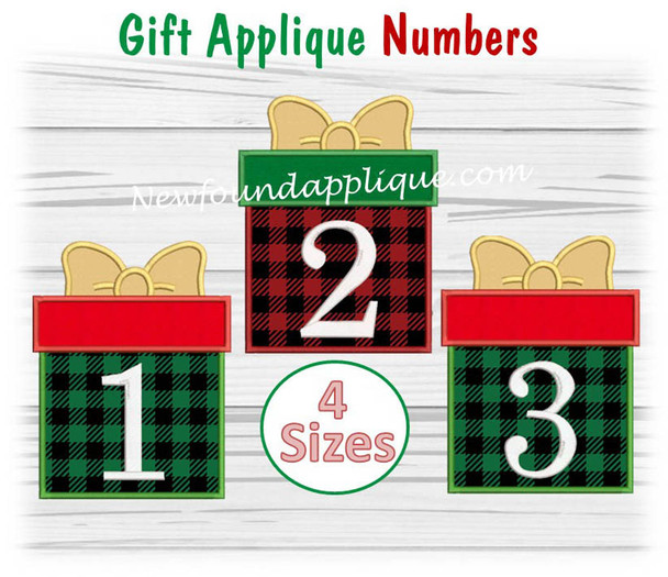 Gift Applique Number Set