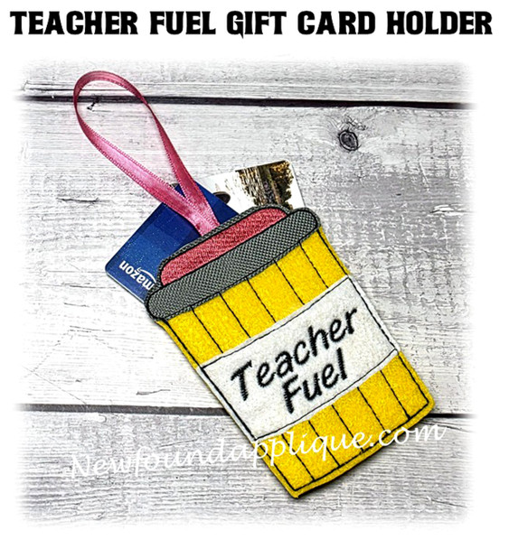 Teacher Fuel Coffee Cup Gift Card Holder