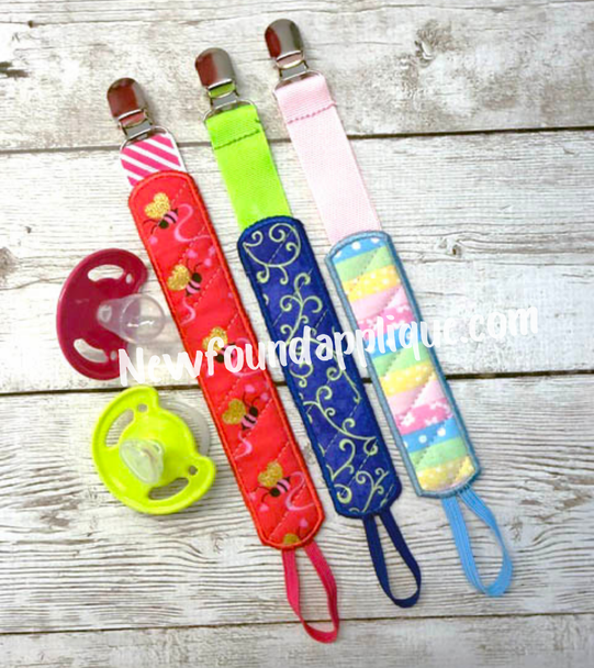 Quilted Binky Holder Set