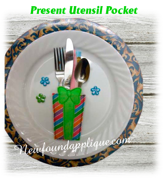 Present Utensil Pocket In the Hoop Design