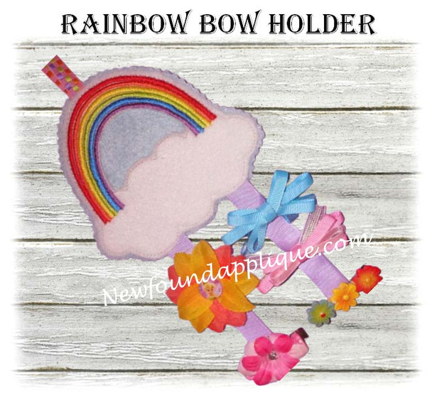 Rainbow Hair clip and Bow Holder Design