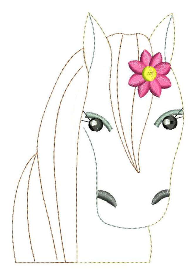 ITH Horse Bow Holder Embroidery Machine Design - Newfound Applique
