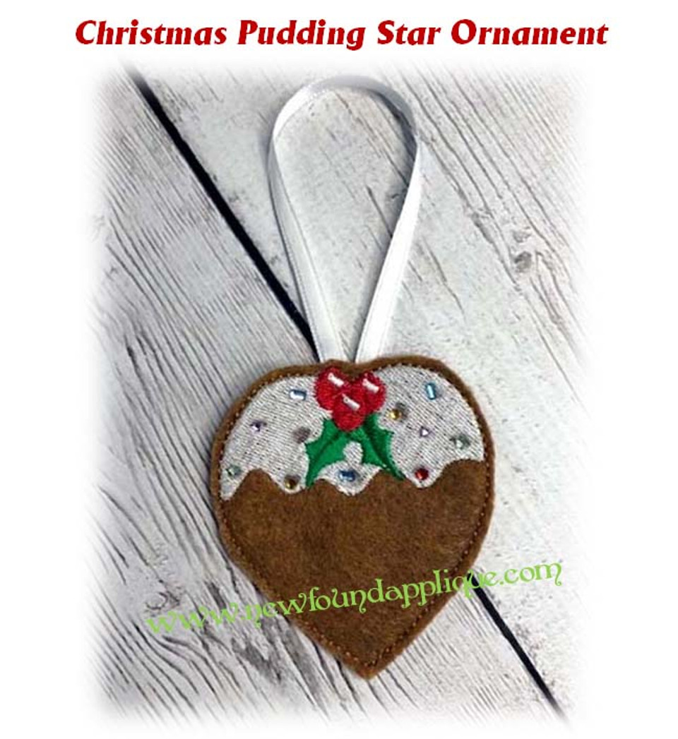In The Hoop Christmas Pudding Ornament Set Embroidery Machine Design ...