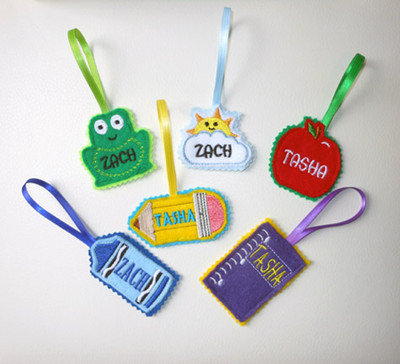 Name Tag Set Back Pack Name Tag Set 2 ITH Set - Custom Embroidery Design