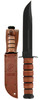 KA-BAR USMC 7 Inch Straight Edge Fixed Blade with Leather Sheath