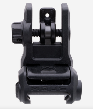 Magpul MBUS® 3 Sight – Rear (MAG1167-BLK) front view unfolded