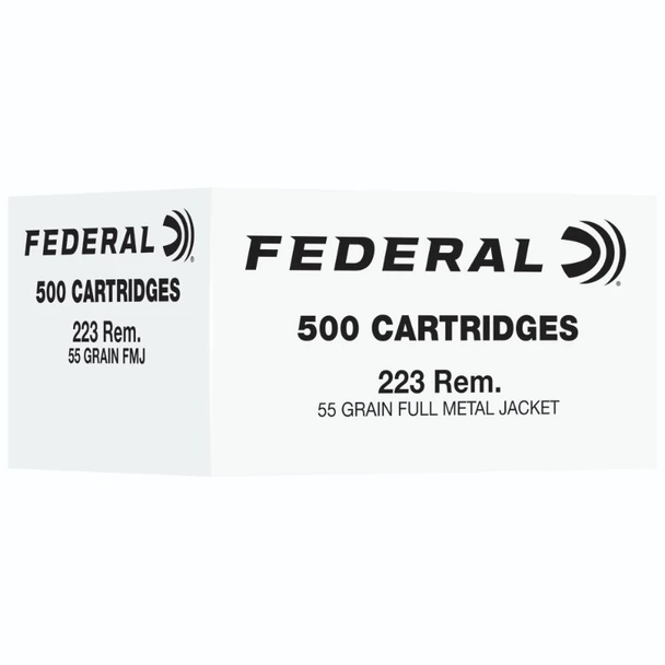 Federal, American Eagle, 223 Remington, 55 Grain, Full Metal Jacket, 500 Round Box - FC223F500