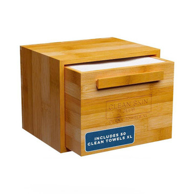 Clean Skin Club Luxe Bamboo Box with Drawer - Skin Dimensions Online