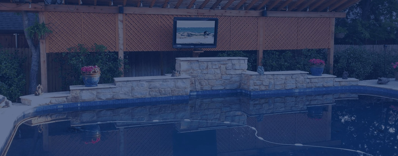 Outdoor TV enclosure banner